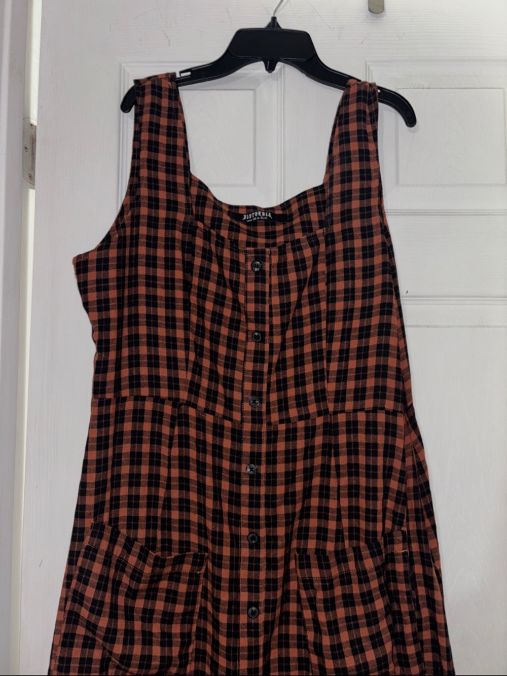Disturbia Terra Check Button-Up Midaxi Dress - Picture 4 of 6